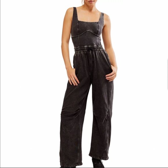 FP Movement by Free People Pants - FP Movement by Free People Black Jumpsuit